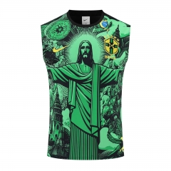 2024/25 Brazil Black & Green Thailand Soccer Training Vest -418