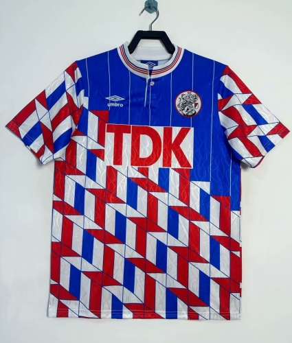 90 Retro Version Ajax Home Red & White Thailand Soccer Jersey AAA-710/811