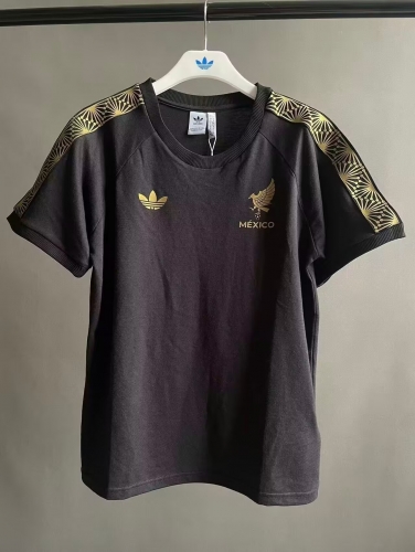 2025 Mexico Black Cotton T-shirts-703
