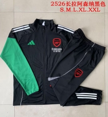 2025/26 Arsenal Black Soccer Jacket Uniform-815