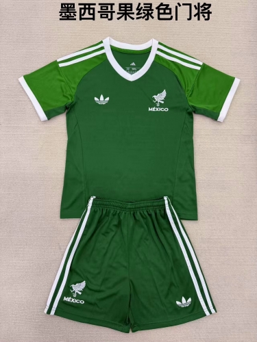 Kids 2025/26 Mexico Goalkeeper Green Kids/Youth Soccer Uniform-208