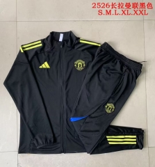 2025/26 Manchester United Black Thailand Soccer Jacket Uniform-815/411