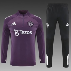 2025/26 Manchester United Purple Thailand Tracksuit Uniform-801