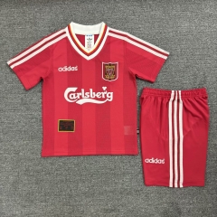 1995/96 Retro Version Liverpool Home Red Youth/Kids Soccer Uniform-811