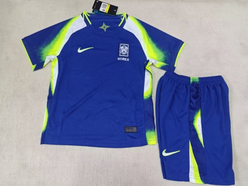 2025/26 Korea Republic Away Blue Kids/Youth Soccer Uniform-507/123
