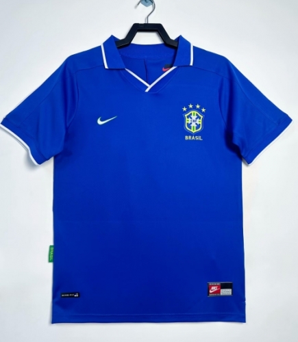 1997 Retro Version Retro Version Brazil Away Blue Thailand Soccer Jersey AAA-709/811