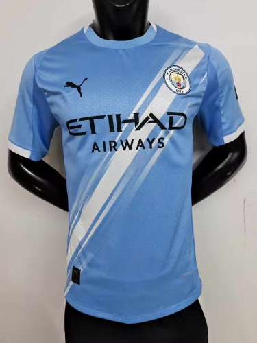 Player version 2025/26 Manchester City Home Blue Thailand Soccer Jerseys AAA-MY/308/703