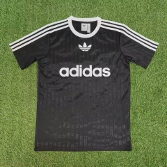 2025/26 Addid Casual Black Cotton T-Shirts-416