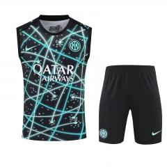 2025/26 Inter Milan Green & Black Thailand Soccer Training Vest Set-418
