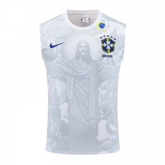 2025/26 Brazil White Thailand Soccer Training Vest -418