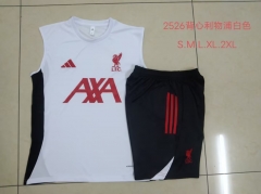2025/26 Liverpool White Soccer Tracksuit Uniform-815