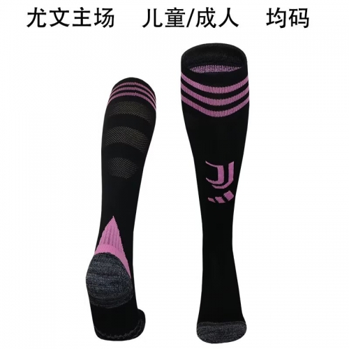Adult/Kids 2025/26 Juventus FC Home Black Thailand Soccer Socks