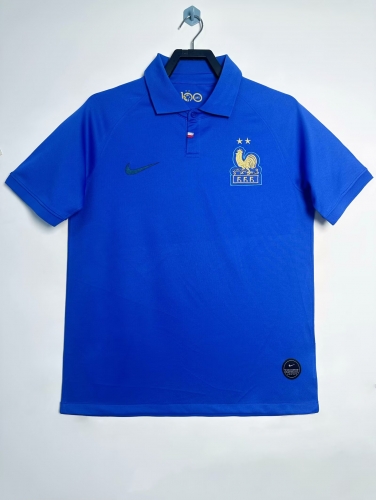 100th France Blue Thailand Soccer Jersey AAA-811