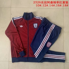 Kids 2025-26 Arsenal Red Kids/Youth Soccer Jacket Uniform-815