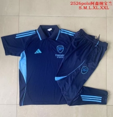 2025/26 Arsenal Royal Blue Thailand Polo Uniform-815
