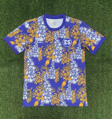 2025/26 El Salvador Yellow & White & Blue Training Thailand Soccer Jersey-416
