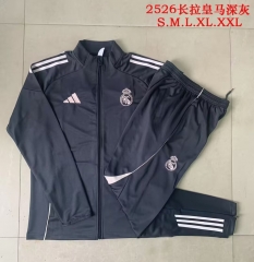 2025/26 Real Madrid Dark Gray Thailand Jacket Uniform-815