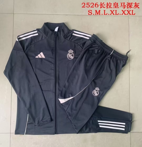 2025/26 Real Madrid Dark Gray Thailand Jacket Uniform-815