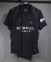 Player version 2025/26 Manchester City 2nd Away Black Thailand Soccer Jerseys AAA-703/308/908