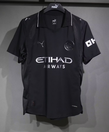 Player version 2025/26 Manchester City 2nd Away Black Thailand Soccer Jerseys AAA-703/308
