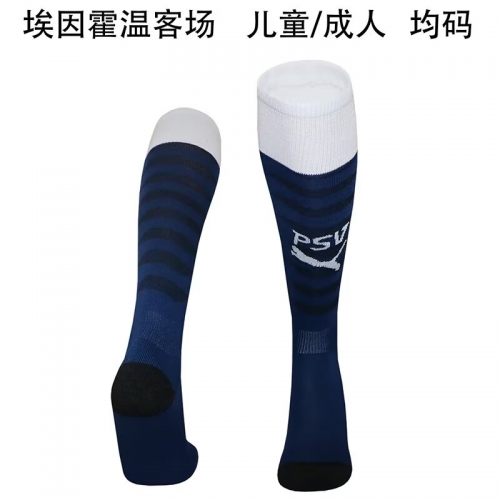 2025/26 PSV Eindhoven Away Black & Blue Adult/Youth/Kids Thailand Soccer Socks