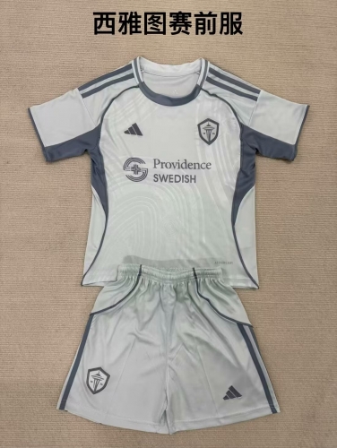 2025/26 Seattle Sounders FC Gray & White Soccer Uniform-208