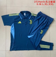 2025/26 Juventus Blue Thailand Soccer Polo Uniform-815