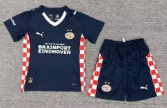 Kids 2025/26 PSV Eindhoven Away Black Kids/Youth Soccer Uniform-522/1040