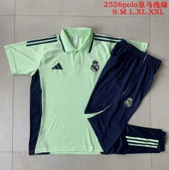 2025/26 Real Madrid Light Green Thailand Soccer Polo Uniform-815