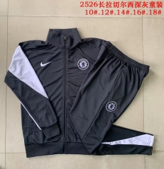 Kids 2025/26 Chelsea Dark Gray Youth/Kids Soccer Jacket Uniform-815