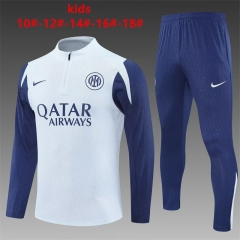 Player Version 2025/26 Inter Milan Light Gray Kids/Youth Tracksuit Uniform-801