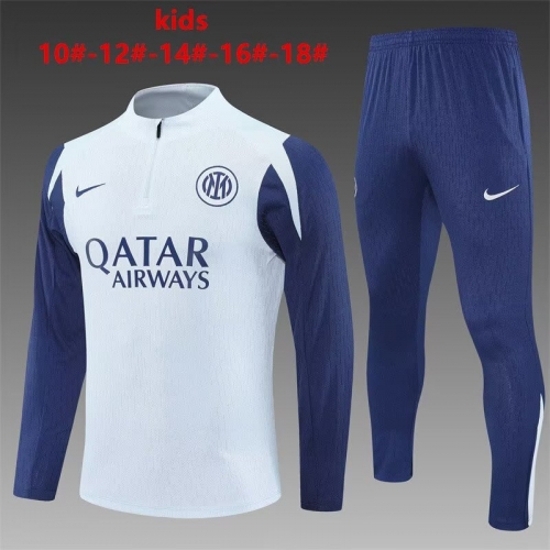 Player Version 2025/26 Inter Milan Light Gray Kids/Youth Tracksuit Uniform-801