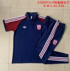 2025/26 Arsenal Royal Blue Thailand Polo Uniform-815