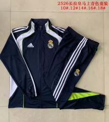 Kids 2025/26 Retro Real Madrid Cyan Kids/Youth Jacket Unifom-815