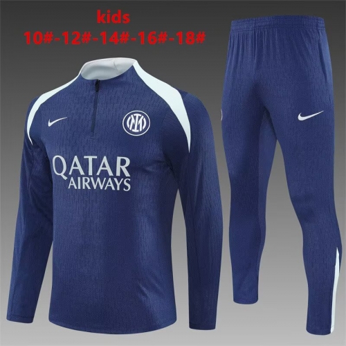 Player Version 2025/26 Inter Milan Royal Blue Kids/Youth Tracksuit Uniform-801