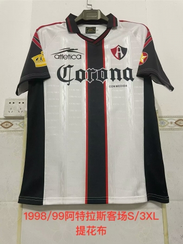 1998/99 Retro Version Atlas FC Away White Thailand Soccer Jersey AAA-2041