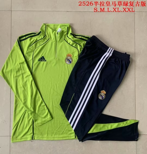 2025/26 Real Madrid Grass Green Soccer Tracksuit Uniform-815