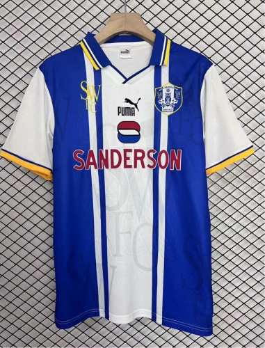 1997 Retro Version Sheffield Home Blue & White Thailand Soccer Jersey AAA-95