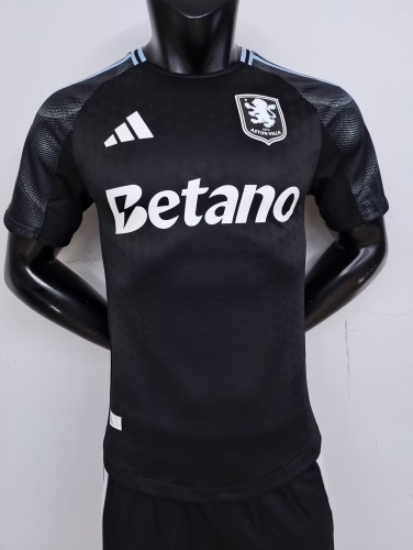 Player Version 2025-26 Aston Villa Away Black Thailand Soccer Jersey AAA-MY/88/308