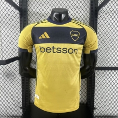 Player Version 2025/26 Boca Juniors Away Yellow Thailand Soccer Jersey AAA-XY/MY