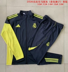Kids 2025/26 Real Madrid Dark Gray Kids/Youth Soccer Jacket Uniform-815