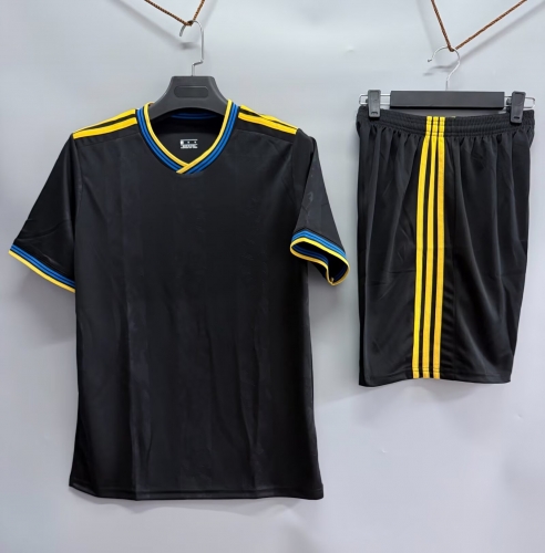 Customize 2025/26 Manchester United 2nd Away Black Soccer Uniform-DN
