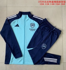 Kids 2025-26 Arsenal Light Green Kids/Youth Soccer Jacket Uniform-815
