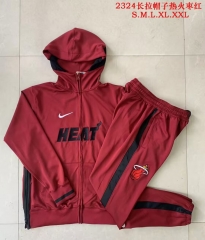 2023/24 NBA Miami Heat Red Soccer Jacket Uniform With Hat-815
