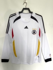 2006 Retro Version Home Germany White LS Thailand Soccer Jersey AAA-811