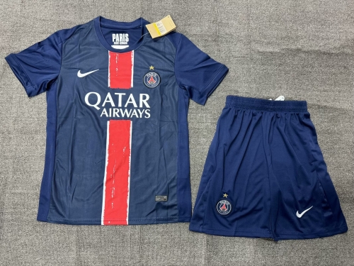 With Star 2024/25 Paris SG Home Royal Blue Soccer Uniform-315