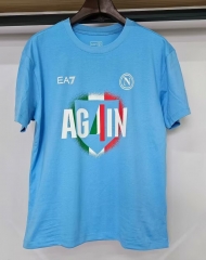 2025/26 Champion Version Napoli Blue Soccer Cotton T-Shirts-308