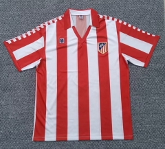 82/83 Retro Version Atlético Madrid Home White & Red Thailand Soccer Jersey AAA-301