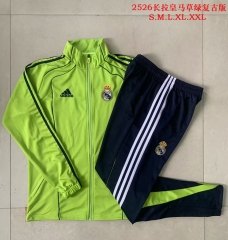 2025/26 Retro Real Madrid Green Thailand Jacket Uniform-815