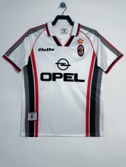 97/98 Retro Version AC Milan Away White Thailand Soccer Jersey AAA-811